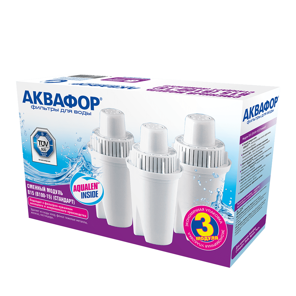 АКВАФОР В15 (В100-15) Комплект из 3 штук