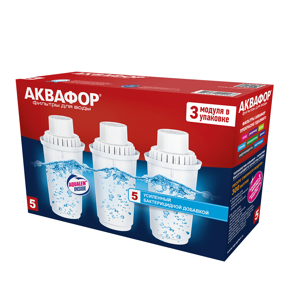 АКВАФОР В5 (В100-5)
Комплект из 3 штук