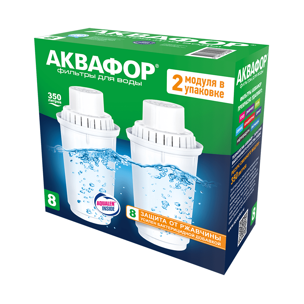 АКВАФОР В8 (В100-8)
Комплект из 2 штук